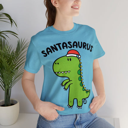 Santasaurus Dinosaur Christmas Unisex Tee