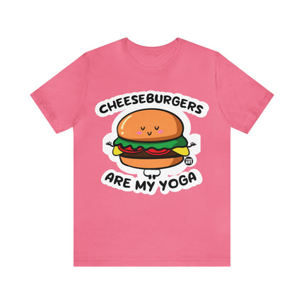 Cheeseburgers Are My Yoga Unisex Short Sleeve Tee