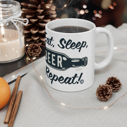 Eat Sleep Beer Ceramic Mug