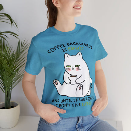 Coffee Backwards Eeffoc Unisex Tee