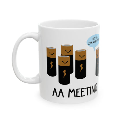 AA Meeting Battery Ceramic Mug