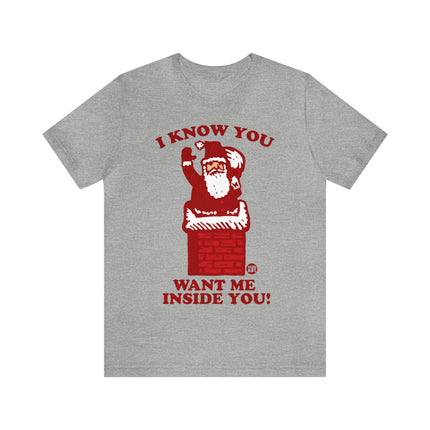 I Know You Want Me Inside You Santa Unisex Tee