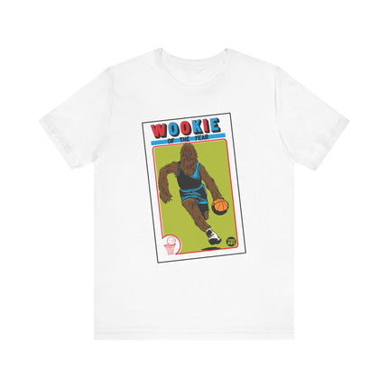 Funny Star Wars "WOOKIE OF THE YEAR" Basketball Card Tee Shirt