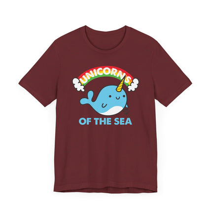 Cute "UNICORNS OF THE SEA" Narwhal Tee Shirt