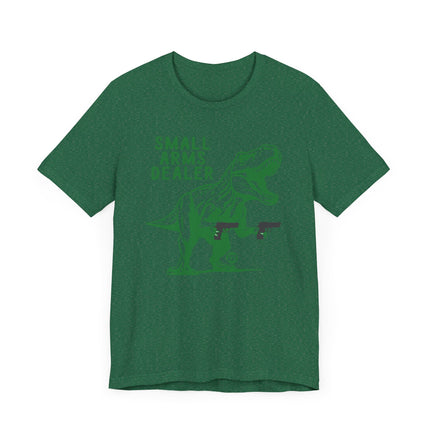 Funny "SMALL ARMS DEALER" Dino Tee Shirt