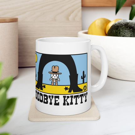 Goodbye Kitty Western Ceramic Mug