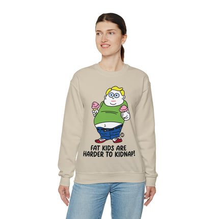 Fat Kids Are Harder to Kidnap Crewneck Sweatshirt