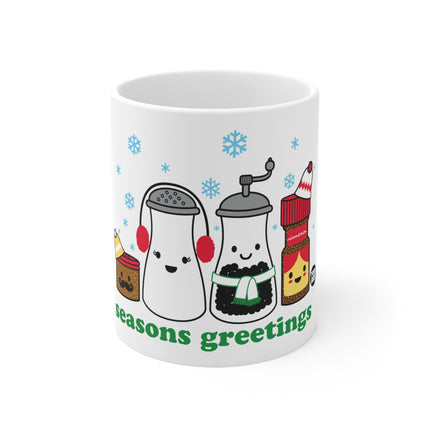 Seasons Greetings Christmas Ceramic Mug