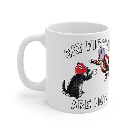 Cat Fights Hot Ceramic Mug