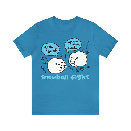 Snowball Fight Unisex Short Sleeve Tee