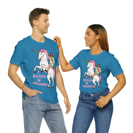 I Believe in Unicorns Jesus Unisex Short Sleeve Tee