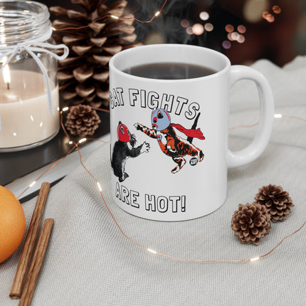 Cat Fights Hot Ceramic Mug