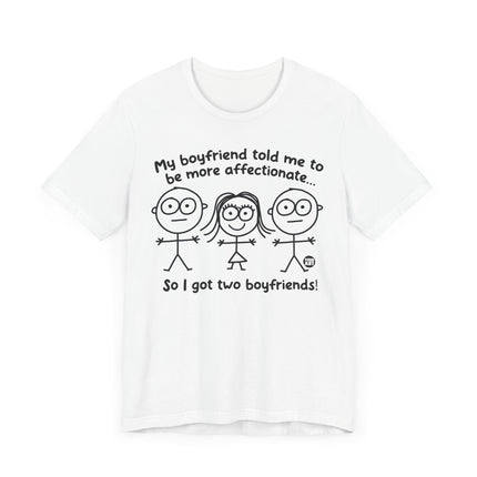 Funny "TWO BOYFRIENDS" Tee Shirt