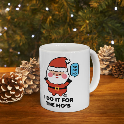 I Do It For The Ho's Cute Santa Ceramic Mug