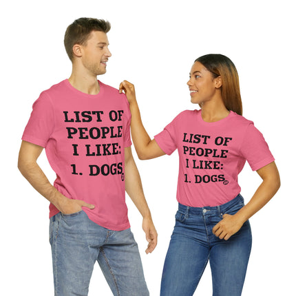 List of People I Like Unisex Short Sleeve Tee