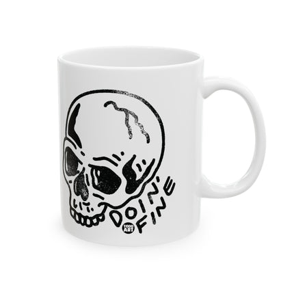 Doin Fine Skull Ceramic Coffee Mug