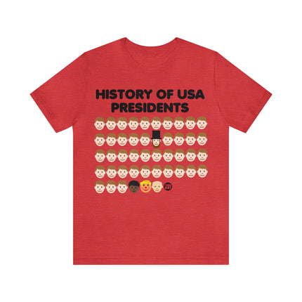 History of US Presidents Unisex Short Sleeve Tee