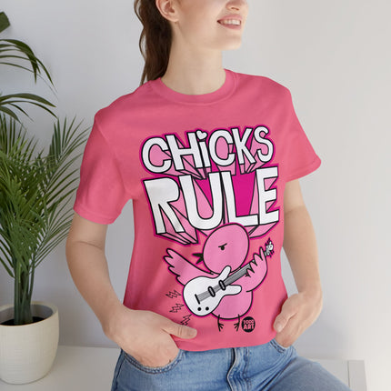 Chicks Rule Guitar Unisex Tee