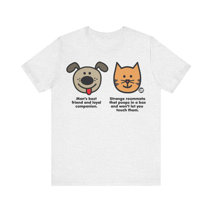 Dog vs Cat Tee, Funny Dog Lover Tshirt