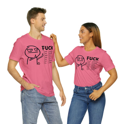 Fuck You Stick Man Unisex Short Sleeve Tee