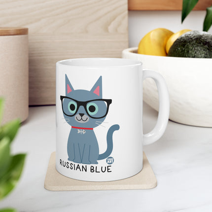 Bow Wow Meow Russian Blue Ceramic Mug