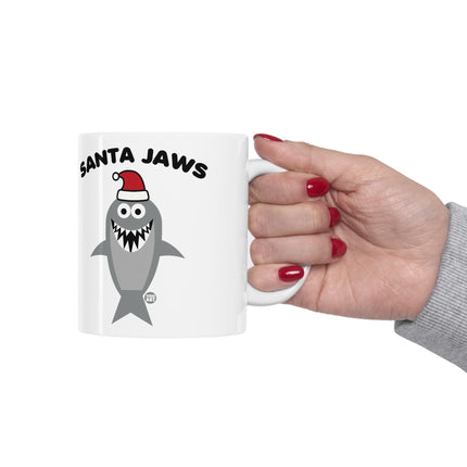 Santa Jaws Shark Christmas Ceramic Mug