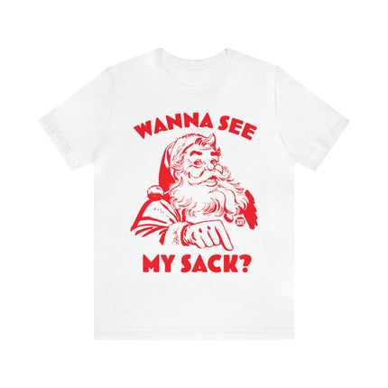 Wanna See My Package Santa Xmas Unisex Tee