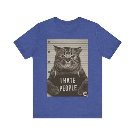 I Hate People Cat Unisex Short Sleeve Tee