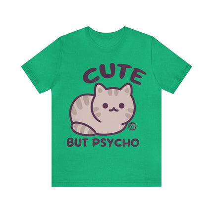 Cute But Psycho Cat Unisex Short Sleeve Tee