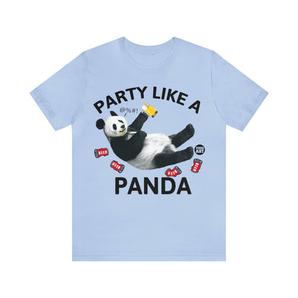 Party Like a Panda Unisex Short Sleeve Tee