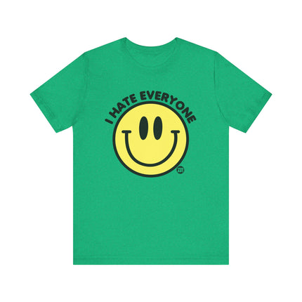 I Hate Everyone Smiley Tee, Funny Smiley Face Hate Everyone Tshirt