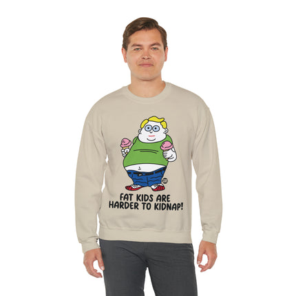 Fat Kids Are Harder to Kidnap Crewneck Sweatshirt