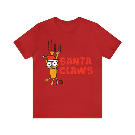 Santa Claws Cat Christmas Unisex Tee