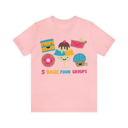 5 Basic Food Groups Unisex Short Sleeve Tee