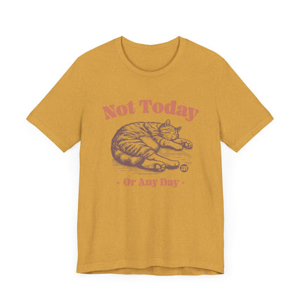 Funny "NOT TODAY OR ANY DAY" Cat Tee Shirt