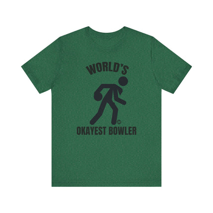 Funny "World's Okayest Bowler" Tee Shirt