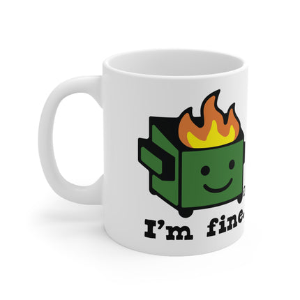 dumpster fire Ceramic Mug