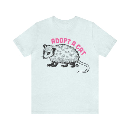 Adopt A Cat Possum Unisex Short Sleeve Tee