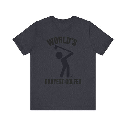 Funny "World's Okayest Golfer" Tee Shirt