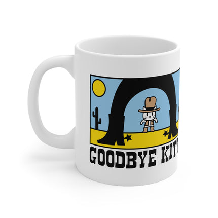 Goodbye Kitty Western Ceramic Mug