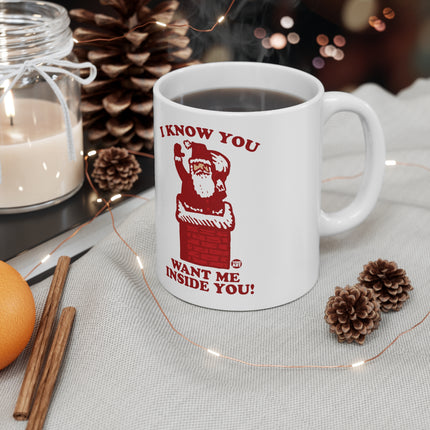 I Know You Want Me Inside You Santa Christmas Ceramic Mug