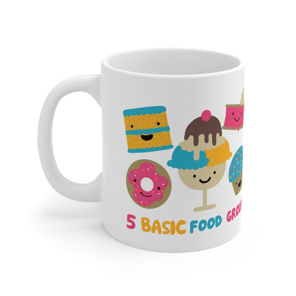 5 Basic Food Groups Ceramic Mug