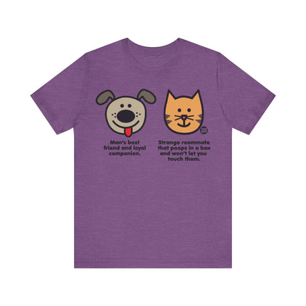 Dog vs Cat Tee, Funny Dog Lover Tshirt