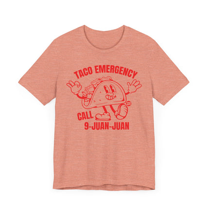 Funny "TACO EMERGENCY CALL 9 JUAN JUAN" Tee Shirt