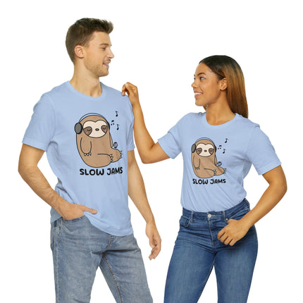 Sloth Slow Jams Headphone Unisex Tee