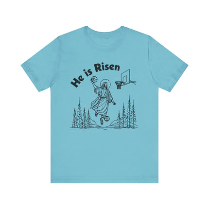 He Is Risen Jesus Basketball Tee, Funny Jesus Tees, Jesus Risen Basketball Shirt