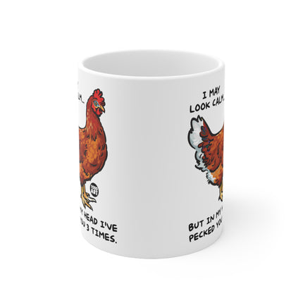 Chicken Peck Ceramic Mug
