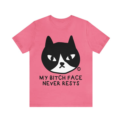 Bitch Face Never Rests Cat Unisex Tee