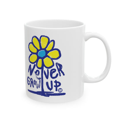 Never Grow Up Flower Coffee Mug