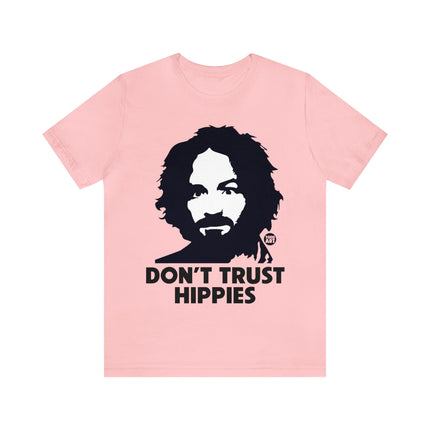 Don't Trust Hippies Charles Manson Unisex Short Sleeve Tee